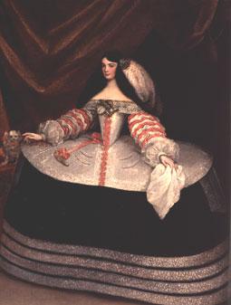 Miranda, Juan Carreno de Portrait of a lady with a lapdog and pistol